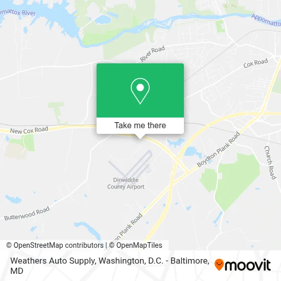 Weathers Auto Supply map