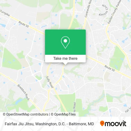 Fairfax Jiu Jitsu map