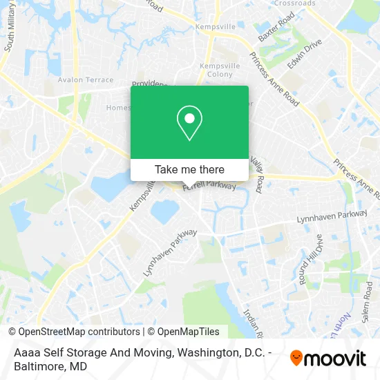 Aaaa Self Storage And Moving map