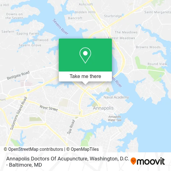 Annapolis Doctors Of Acupuncture map