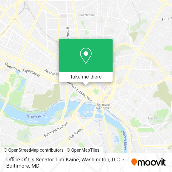 Office Of Us Senator Tim Kaine map