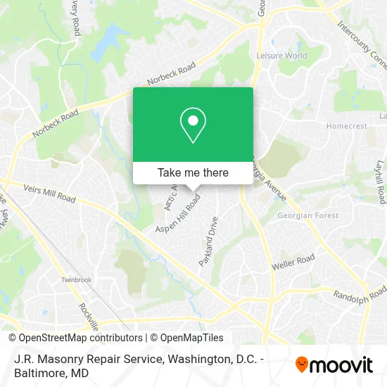 J.R. Masonry Repair Service map
