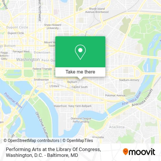 Performing Arts at the Library Of Congress map