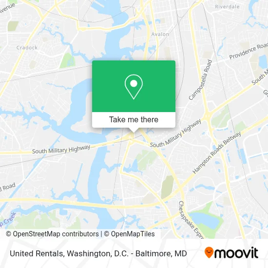 United Rentals map