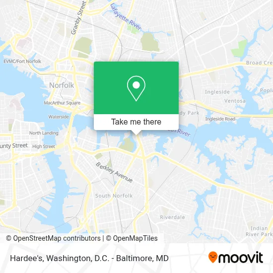 Hardee's map
