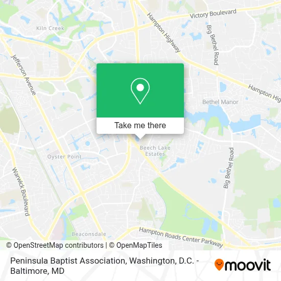 Peninsula Baptist Association map