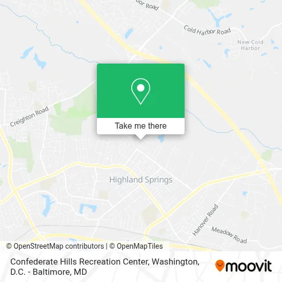Confederate Hills Recreation Center map