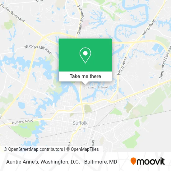 Auntie Anne's map