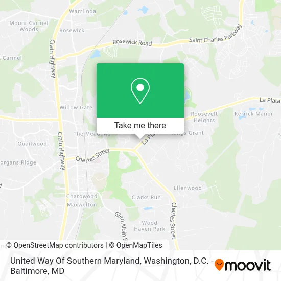 United Way Of Southern Maryland map
