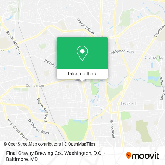 Final Gravity Brewing Co. map