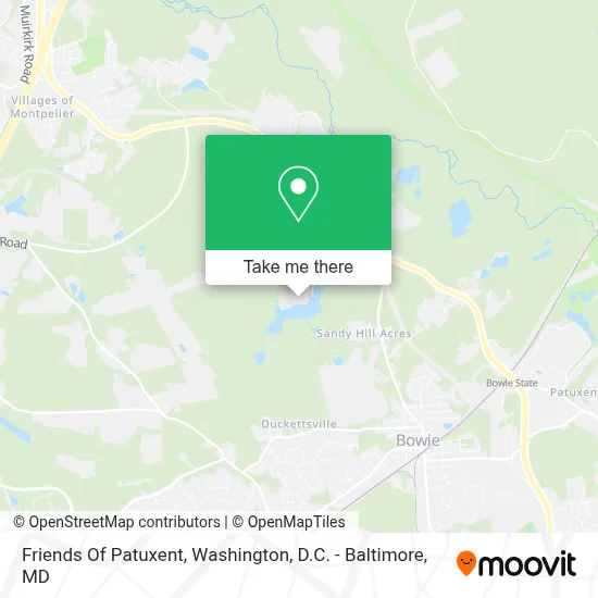 Friends Of Patuxent map