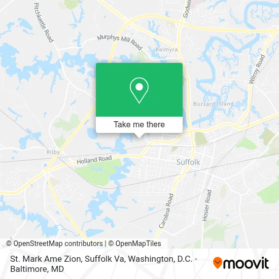 St. Mark Ame Zion, Suffolk Va map