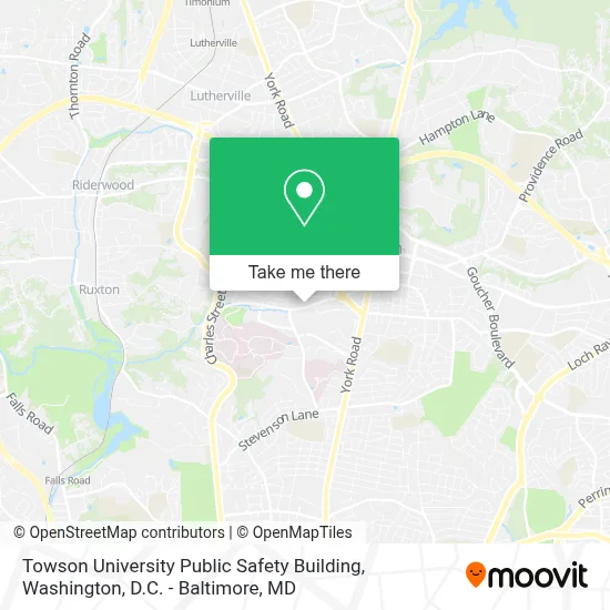 Towson University Public Safety Building map