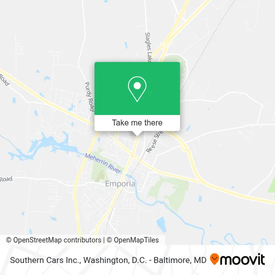 Southern Cars Inc. map
