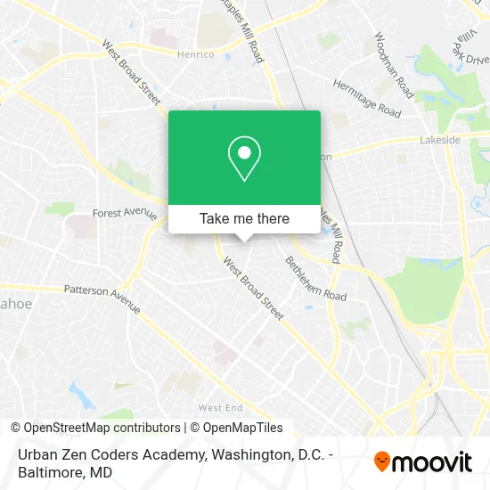 Urban Zen Coders Academy map