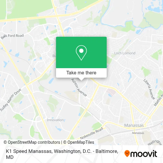 K1 Speed Manassas map
