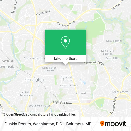 Dunkin Donuts map