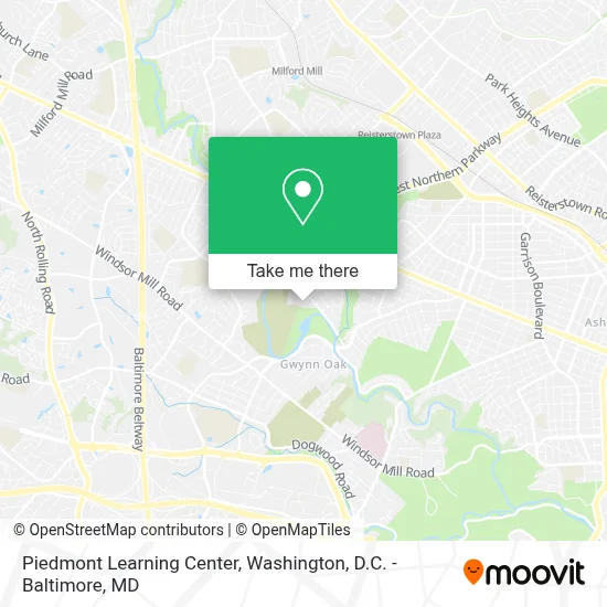 Piedmont Learning Center map