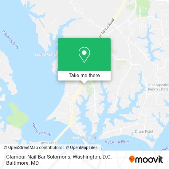 Glamour Nail Bar Solomons map