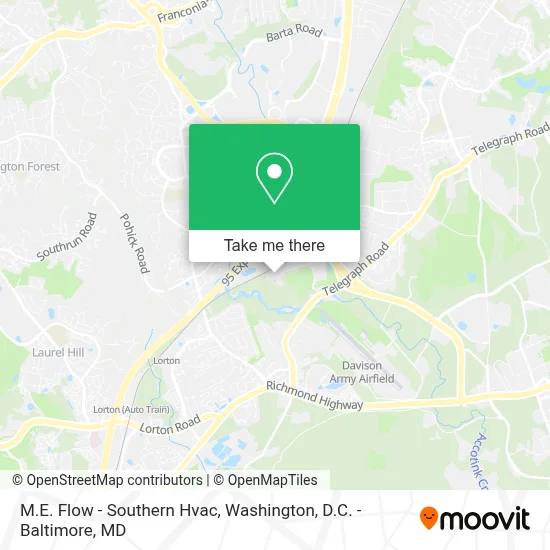 M.E. Flow - Southern Hvac map