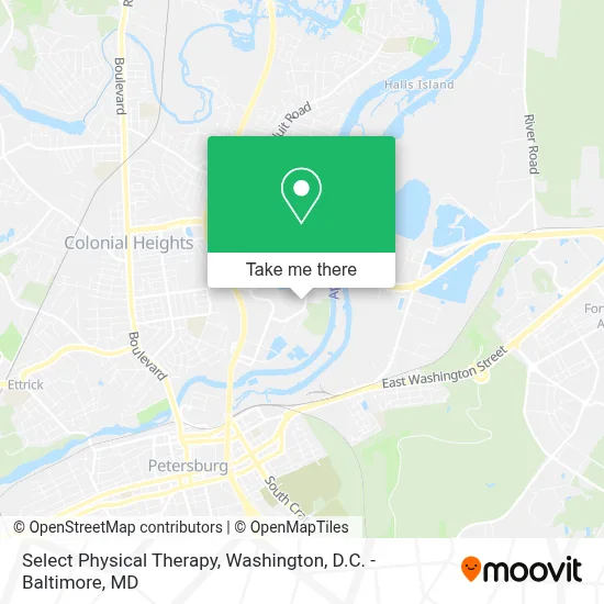Select Physical Therapy map