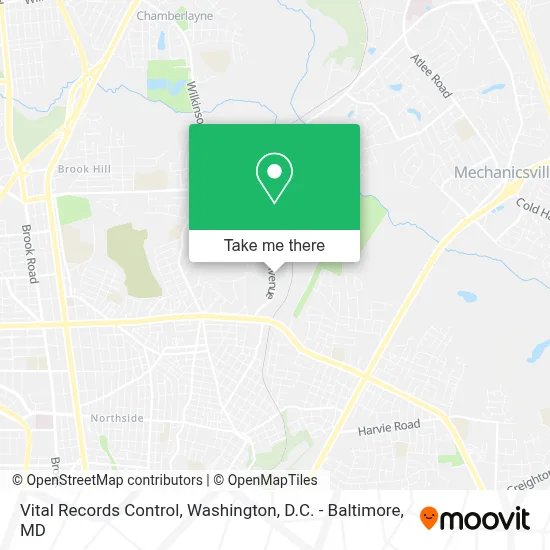 Vital Records Control map