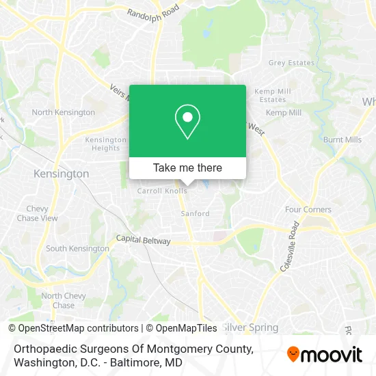 Orthopaedic Surgeons Of Montgomery County map