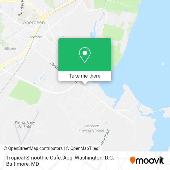 Tropical Smoothie Cafe, Apg map