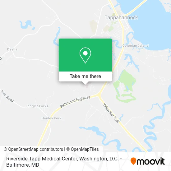 Riverside Tapp Medical Center map