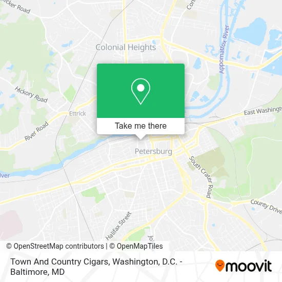 Town And Country Cigars map