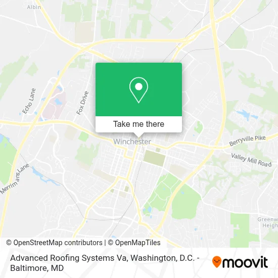 Advanced Roofing Systems Va map