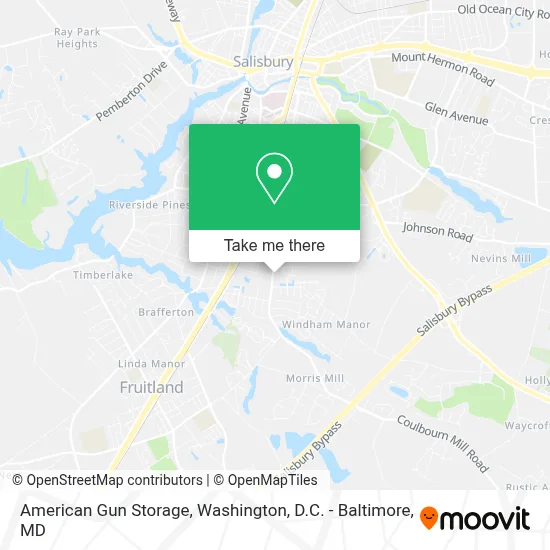 American Gun Storage map