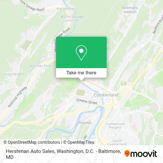 Hershman Auto Sales map