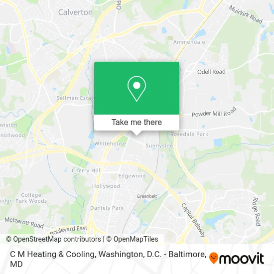C M Heating & Cooling map