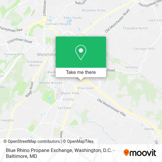 Blue Rhino Propane Exchange map