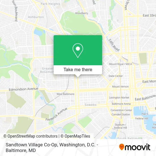 Sandtown Village Co-Op map