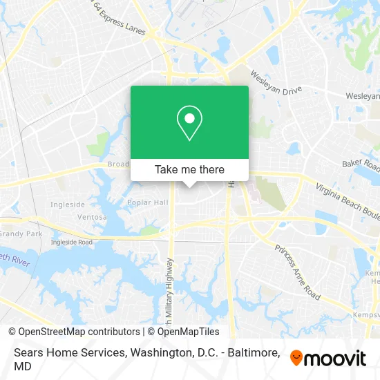 Sears Home Services map