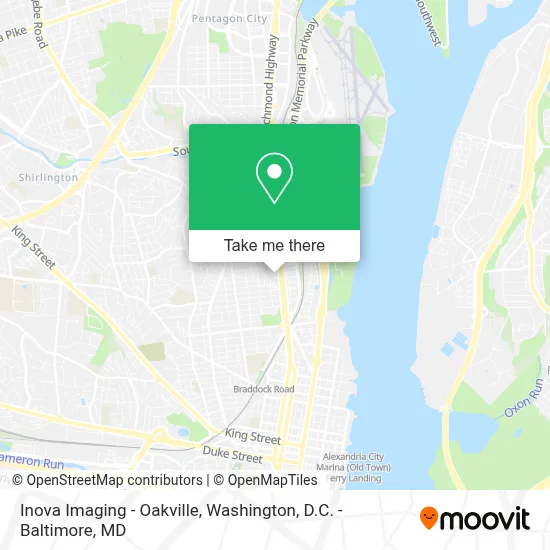 Inova Imaging - Oakville map