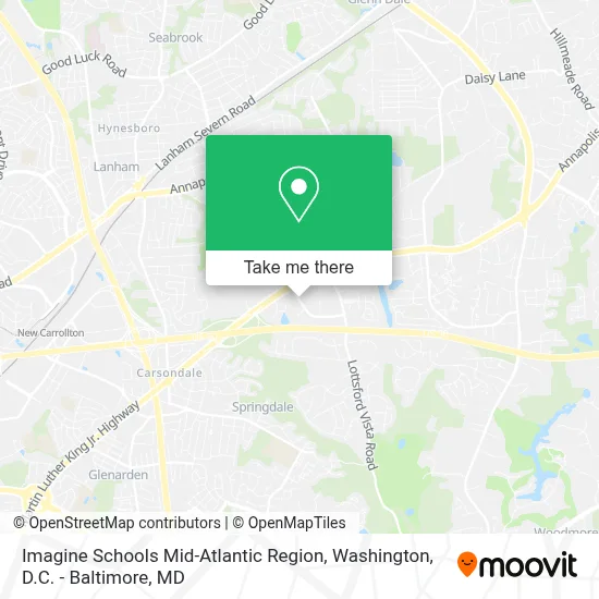 Imagine Schools Mid-Atlantic Region map