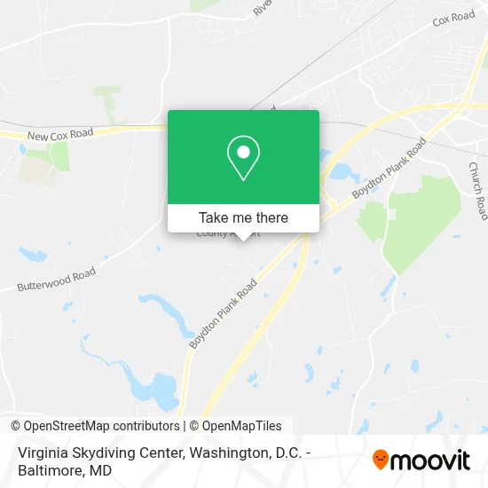 Virginia Skydiving Center map