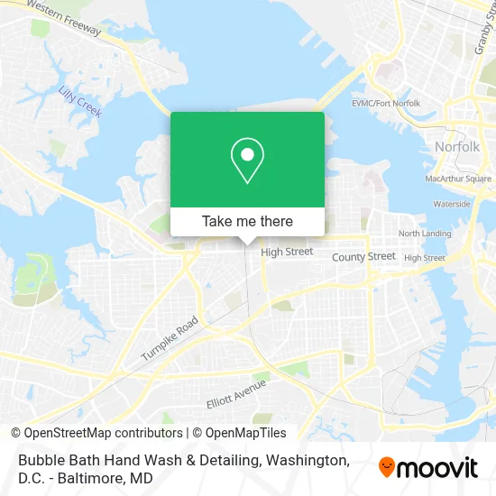 Bubble Bath Hand Wash & Detailing map