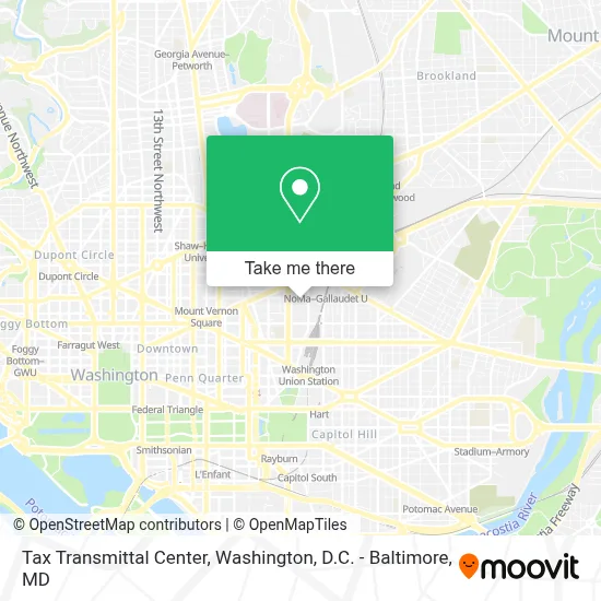 Tax Transmittal Center map