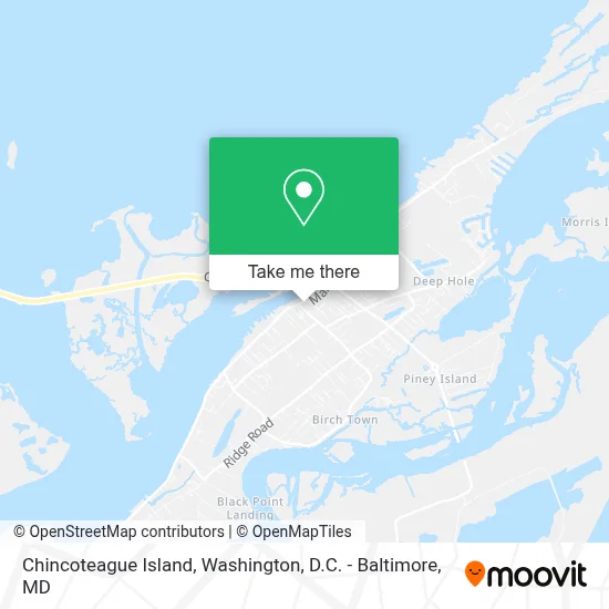 Chincoteague Island map