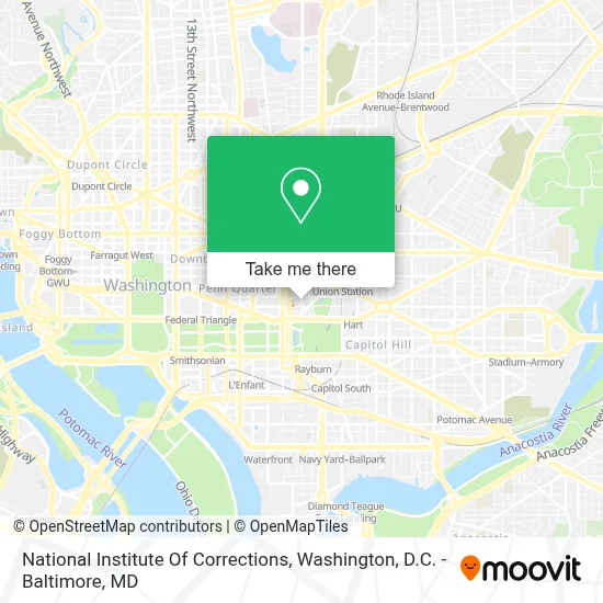 National Institute Of Corrections map