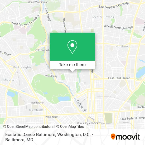 Ecstatic Dance Baltimore map