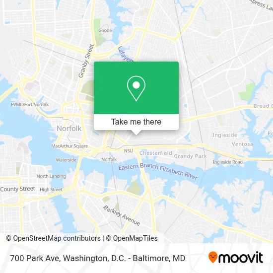 700 Park Ave map