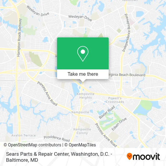 Sears Parts & Repair Center map
