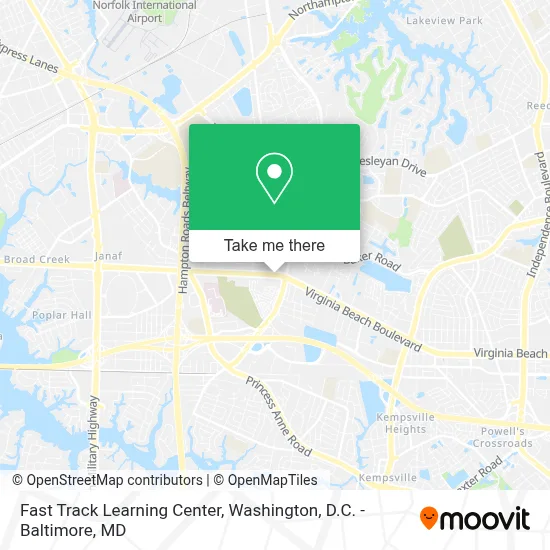 Fast Track Learning Center map