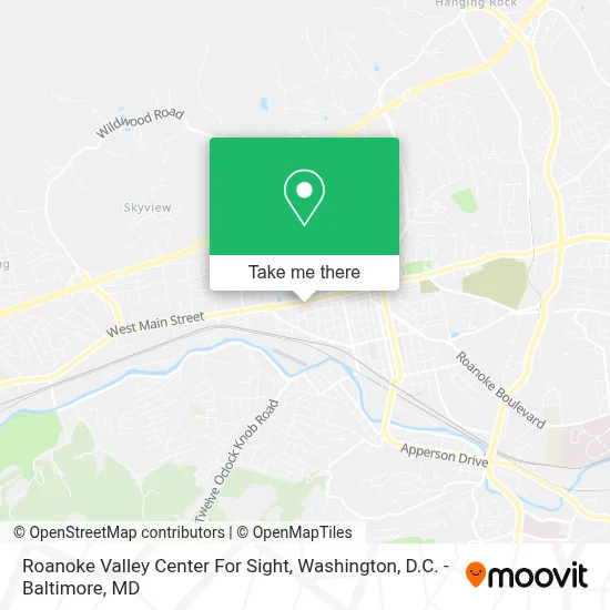 Roanoke Valley Center For Sight map