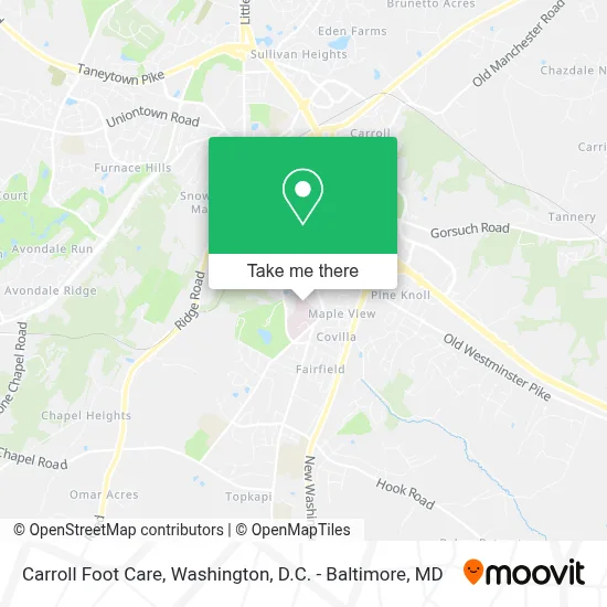 Carroll Foot Care map
